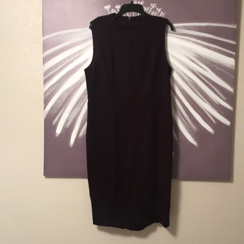 High neck work dress